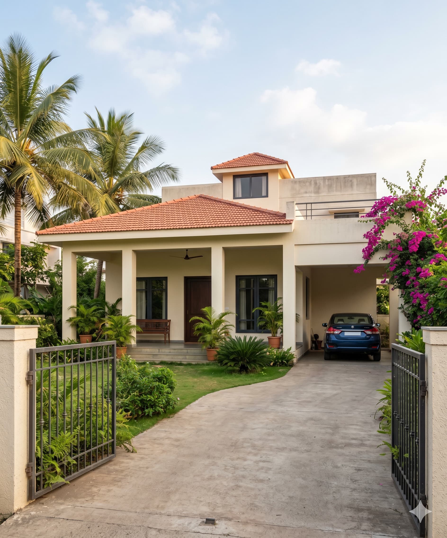 Contemporary Indian villa with AAC construction