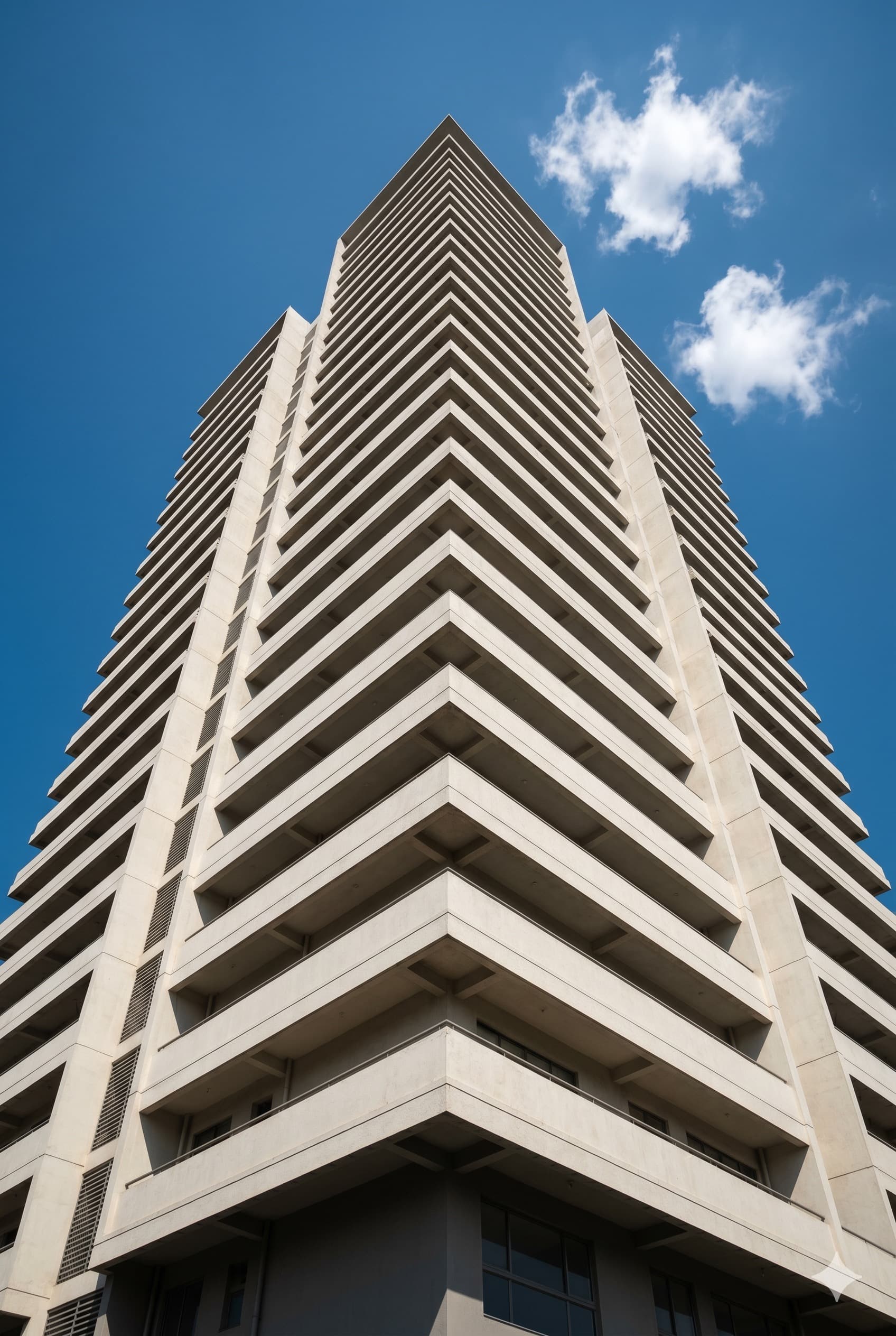 High-rise tower — upward perspective