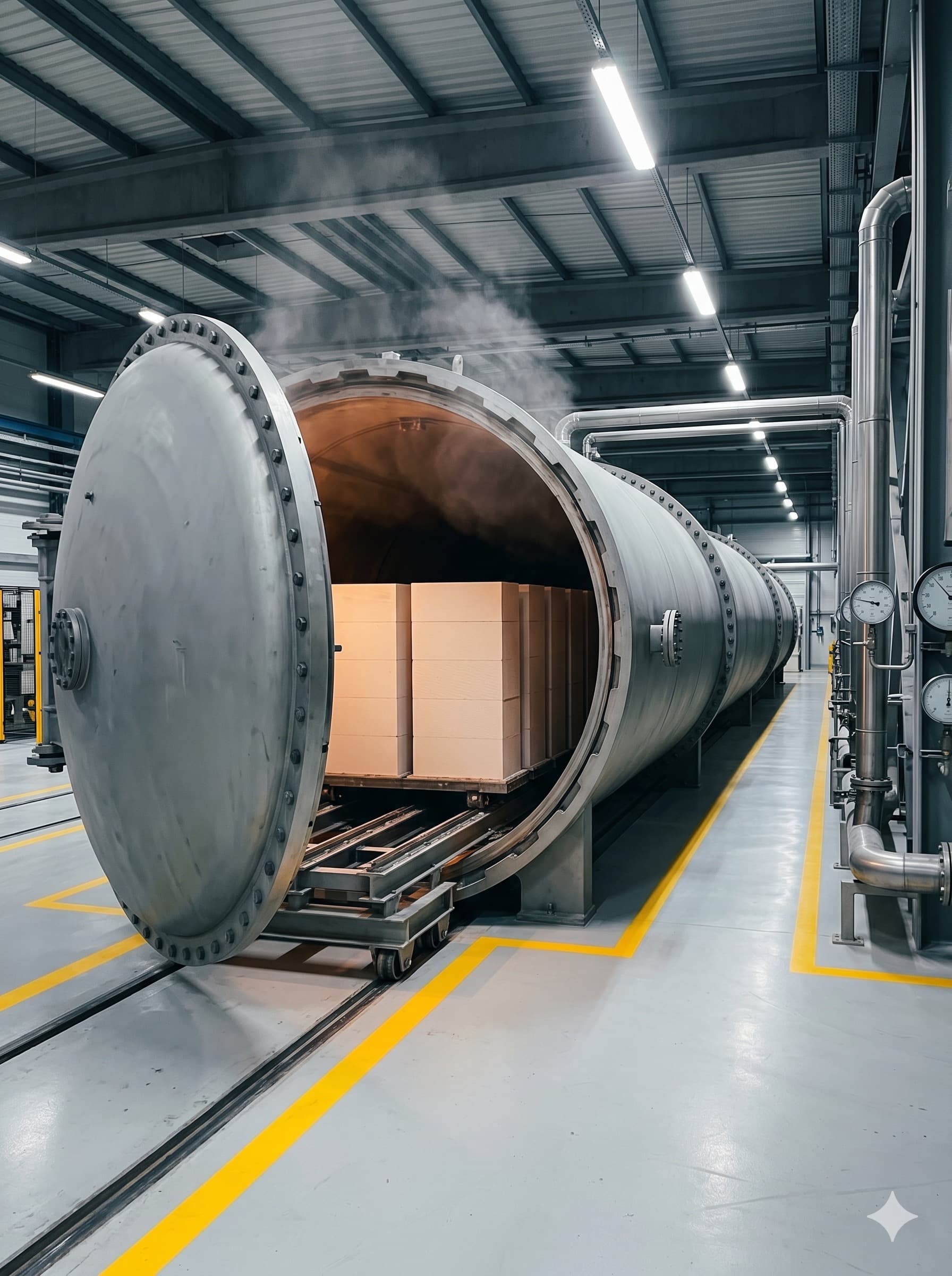 Industrial autoclave curing chamber
