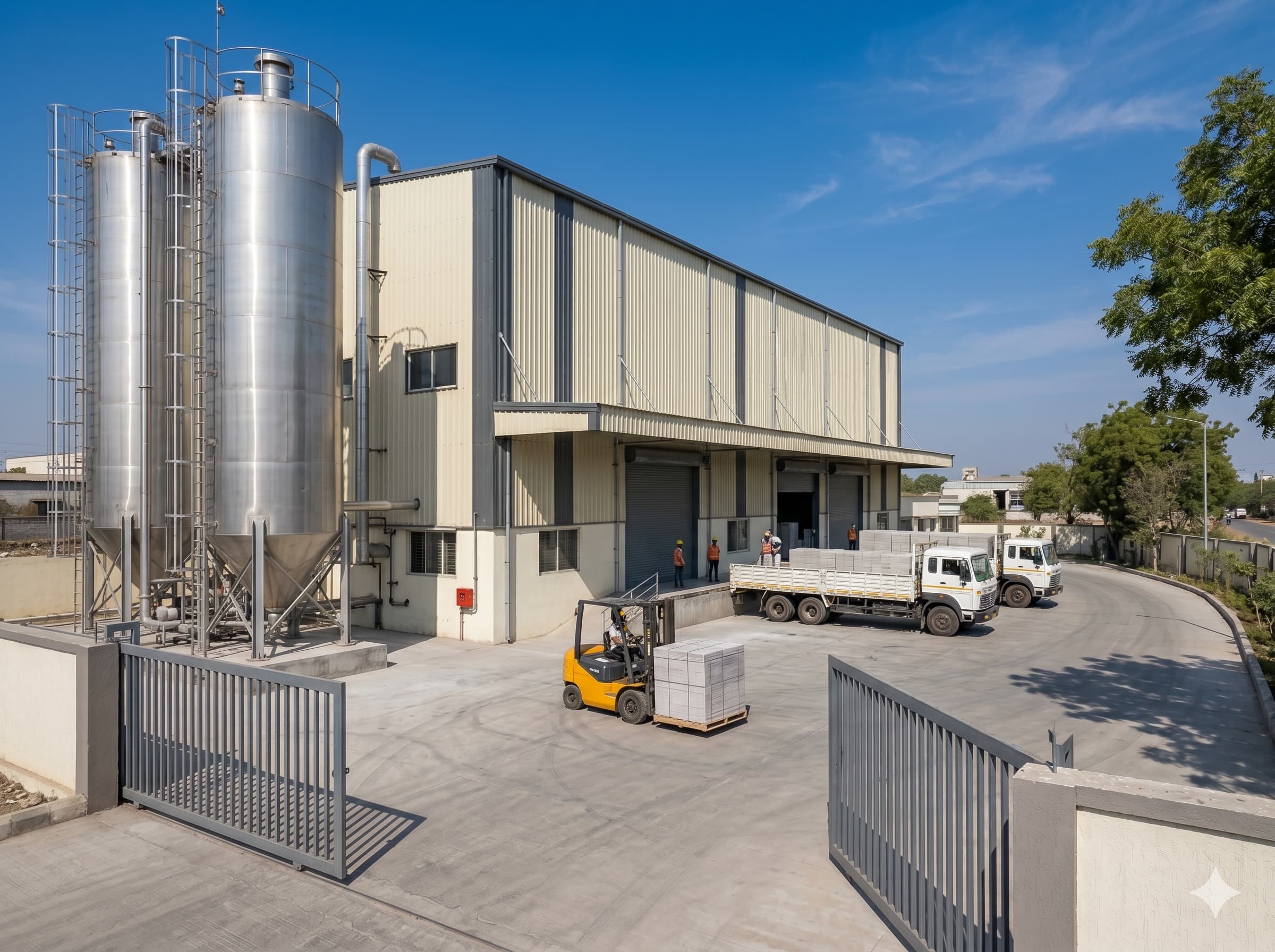 VAJRA AAC plant exterior, Hingna MIDC, Nagpur