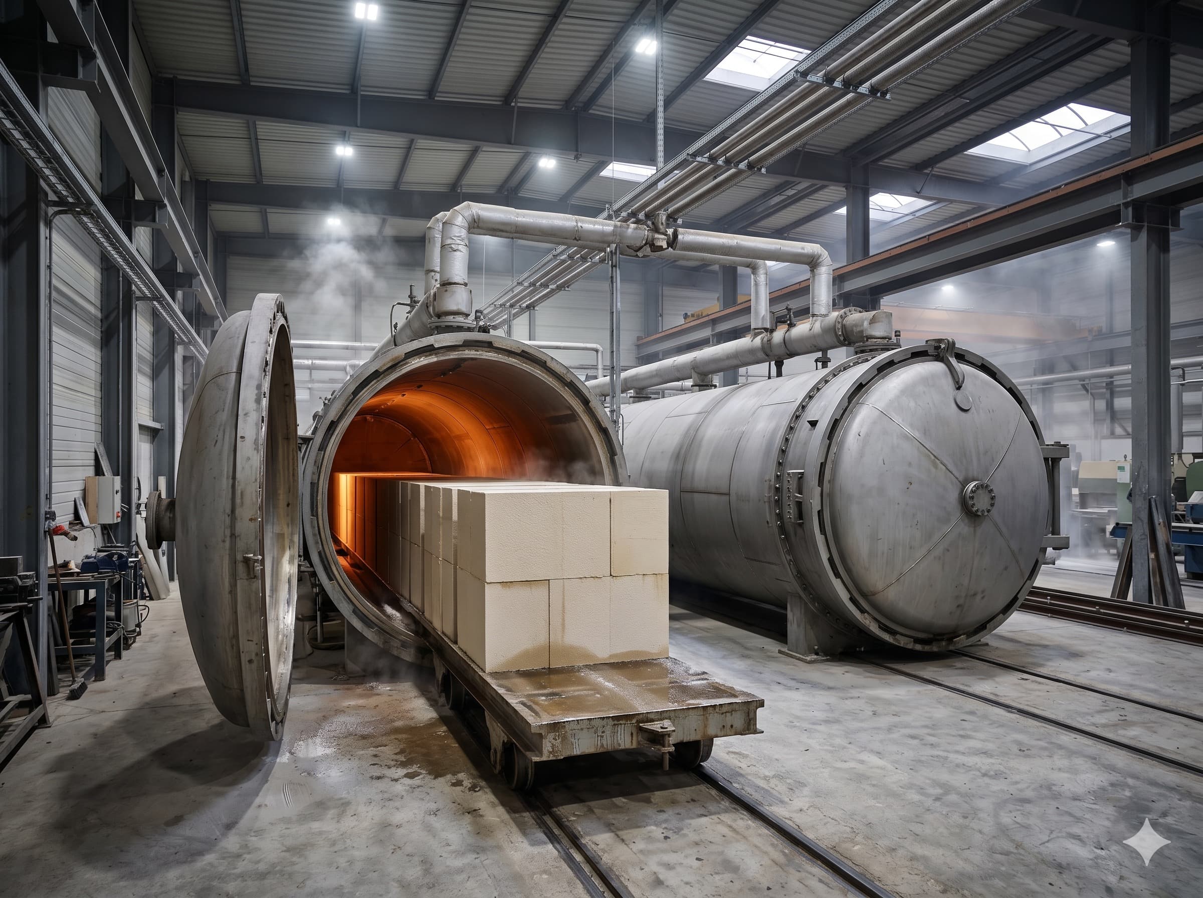 High-pressure autoclave curing chambers