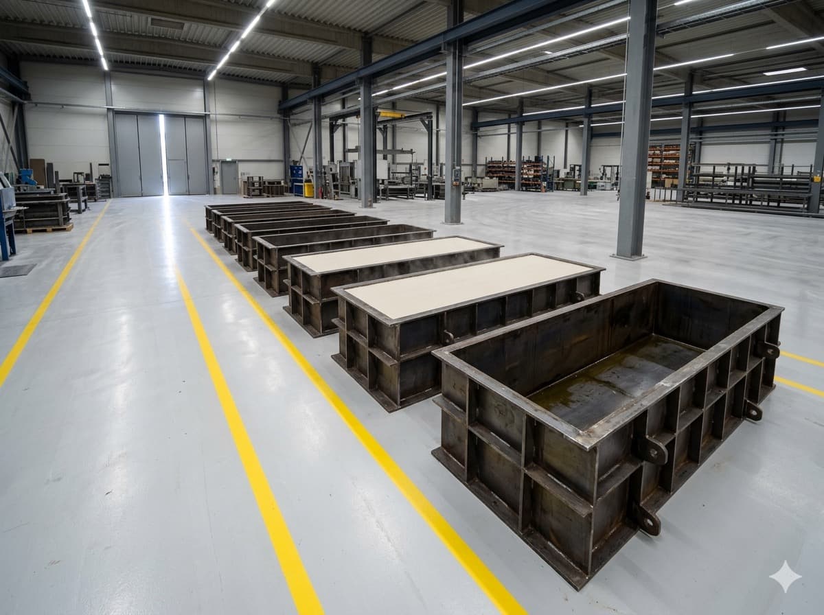 AAC casting moulds — production line